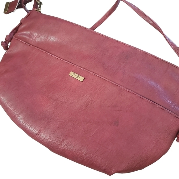 NWT Jessica Simpson Burgundy Faux Leather Shoulder Bag With Bows - Picture 5 of 13